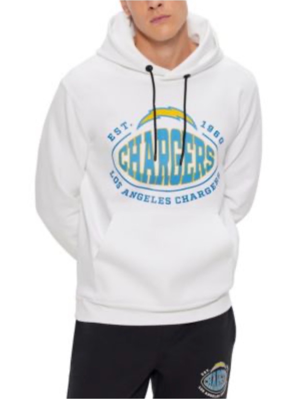 NWT BOSS Los Angeles Chargers White Graphic Hoodie Size XL